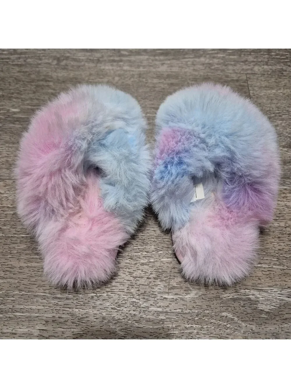J. Crew Crew Cuts Toddler Kid Girls Faux Fur Slipper Sz 9 Nwot